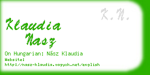 klaudia nasz business card